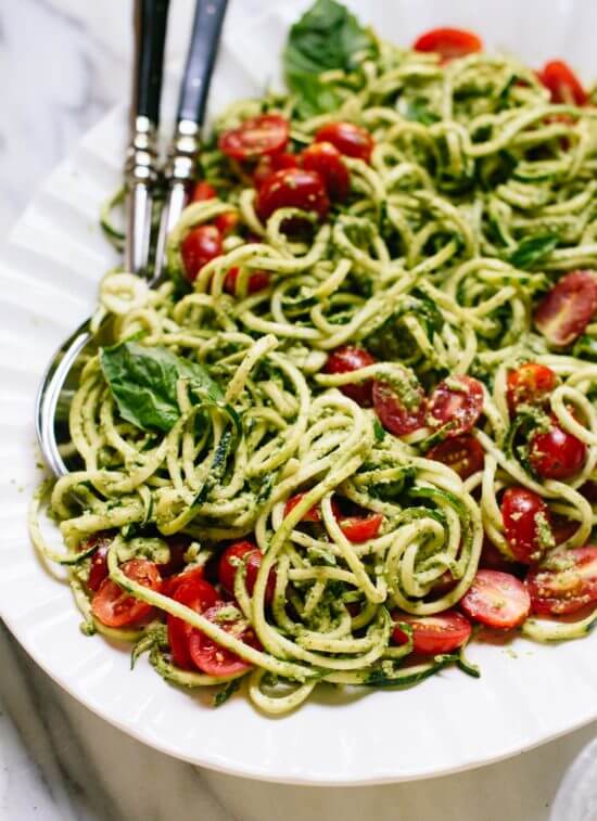 zoodles with pesto