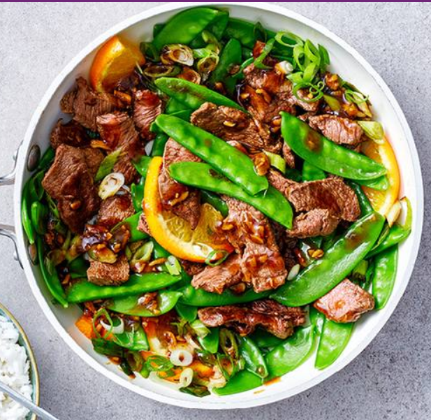 orange beef stirfry